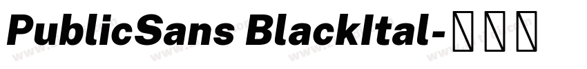 PublicSans BlackItal字体转换